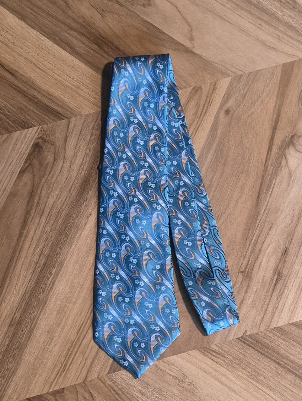 Brioni - Luxury Blue Paisley Silk Tie With Yellow Accents